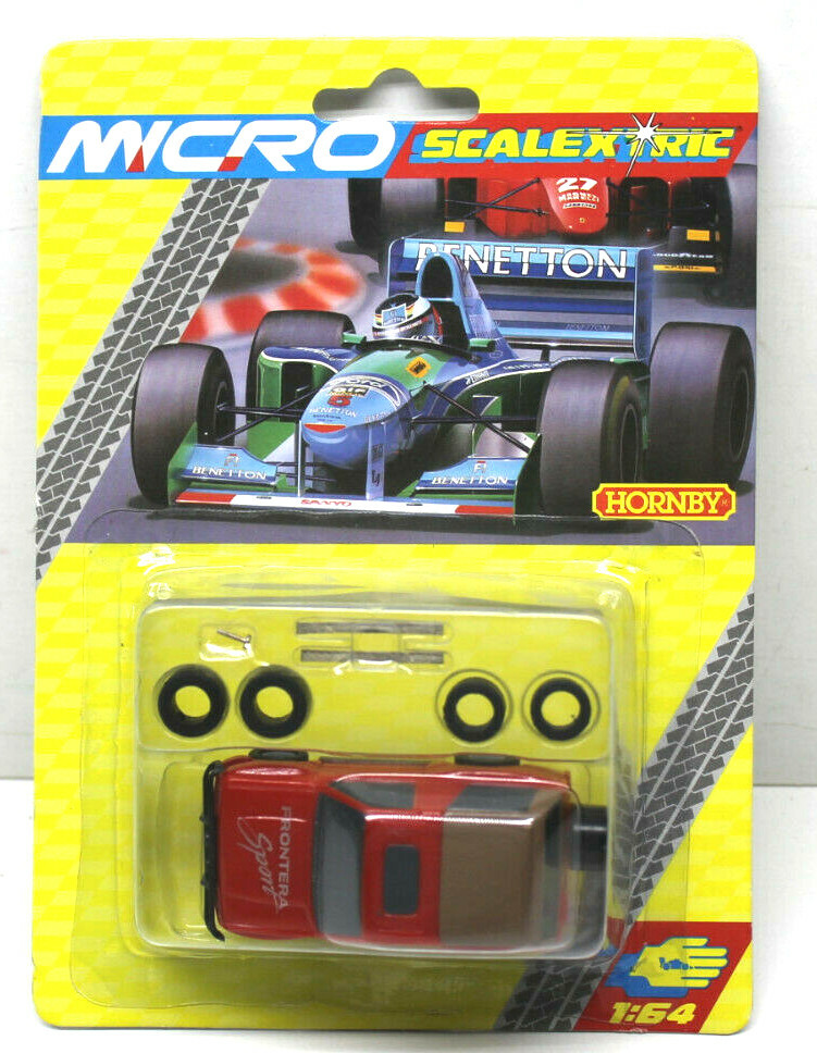 Rare Early Micro Scalextric HO Slot Car Frontera Sport Red SUV UK 1/64
