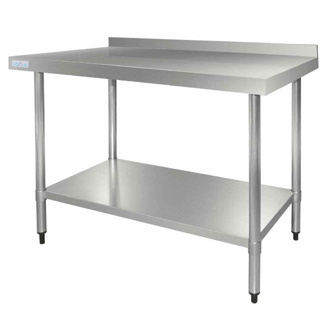 Vogue Stainless Steel Prep Table with Upstand 1500mm x 700mm  - GJ508  Catering