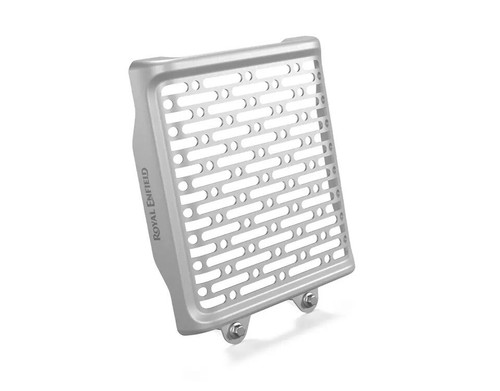 Fits Royal Enfield Silver Oil Cooler Guard Bear/Super Meteor/Interceptor/GT-650 - Picture 4 of 7