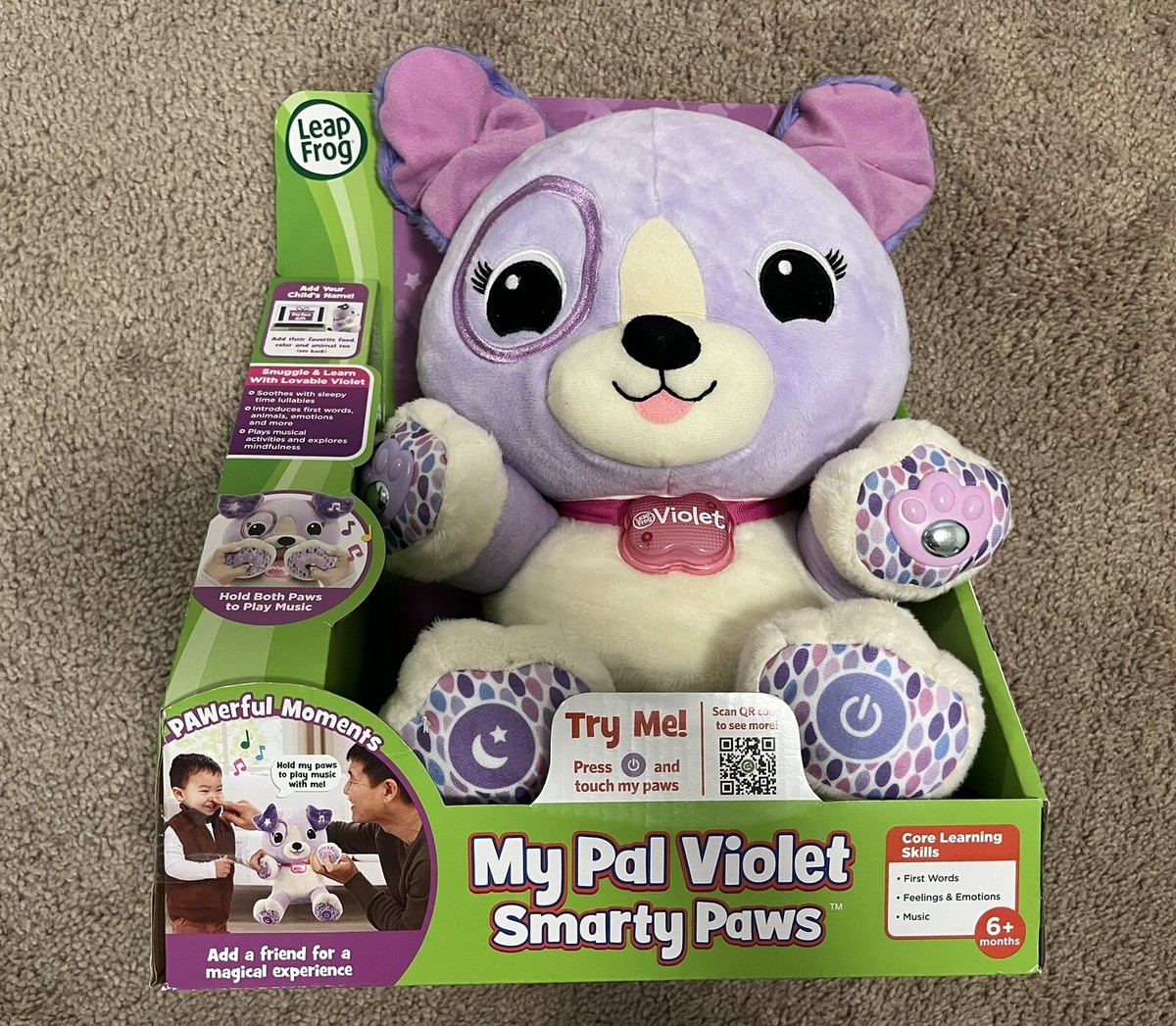 Leap Frog My Pal Violet Purple Lovable Puppy Interactive Learning