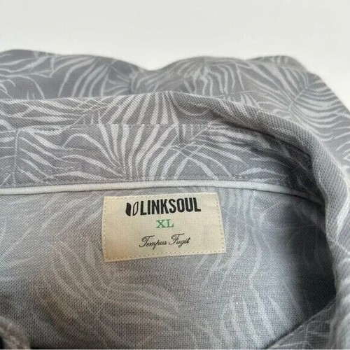 Polo LinkSoul Palm Leaf AOP stampa all over grigia taglia XL - Foto 2 di 6