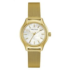 Nautica Orologio Analogico al Quarzo Donna, Cinturino in Acciaio NAD12546L