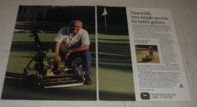 1991 John Deere 22 Greens Mower Ad - Pinewild's two simple secrets