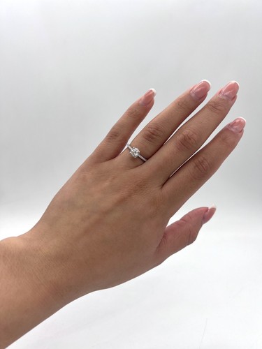 18K Gold Engagement Ring 0.65CT GIA Certified Natural Diamond - 第 1/5 張圖片
