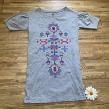 Tea Collection Grey Aztec Floral Dress Size 6