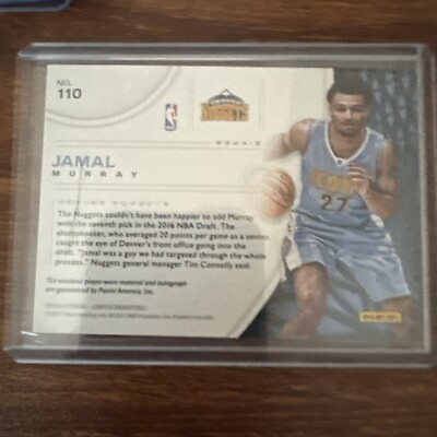 nbaカード jamal murray rc jersey auto /75 Jamal Murray 2016-17 Panini Limited Phenoms Rookie RC Jersey Auto