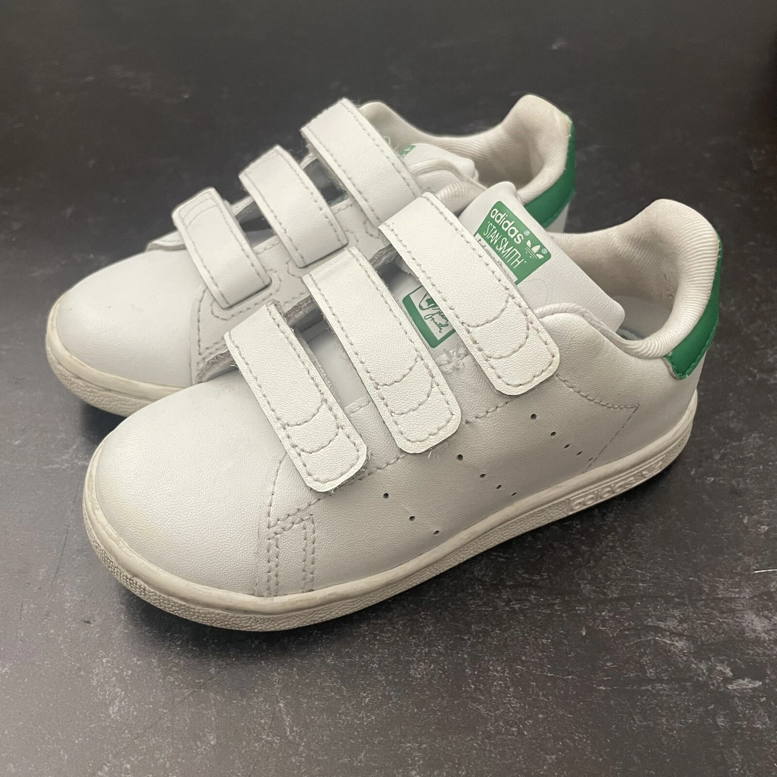 Scarpe da ginnastica Adidas Stan Smith M20607 casual bianche verdi bambini taglia 1