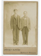 2 BROTHERS CAB CARD PORTRAIT BY MORSE, ROCKLAND/THOMASTON, MAINE