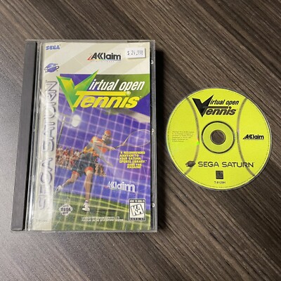 Virtual Open Tennis Sega Saturn COMPLETE Disc + Case + Manual + Reg. Card