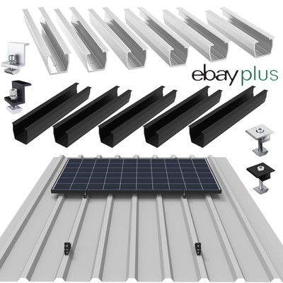 Solarmodul Halterung 12cm Montageschiene Endklemme Mittelklemme PV Befestigung