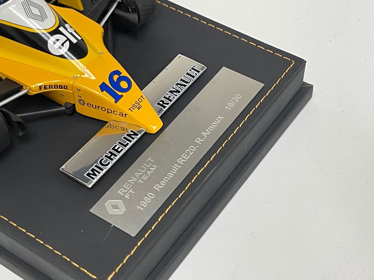 1/18 AB Models Renault RE20 F1 from 1980 R.Arnoux Leather Base 30
