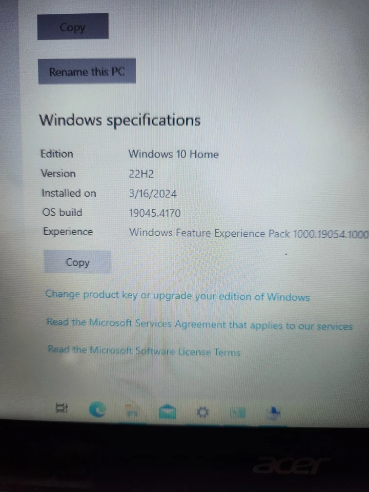 Acer Aspire Touch V 14 Touch i3-4030U @ 1.90 GHz 4GB 500GB HDD Windows 10 — 第 4/4 张图片