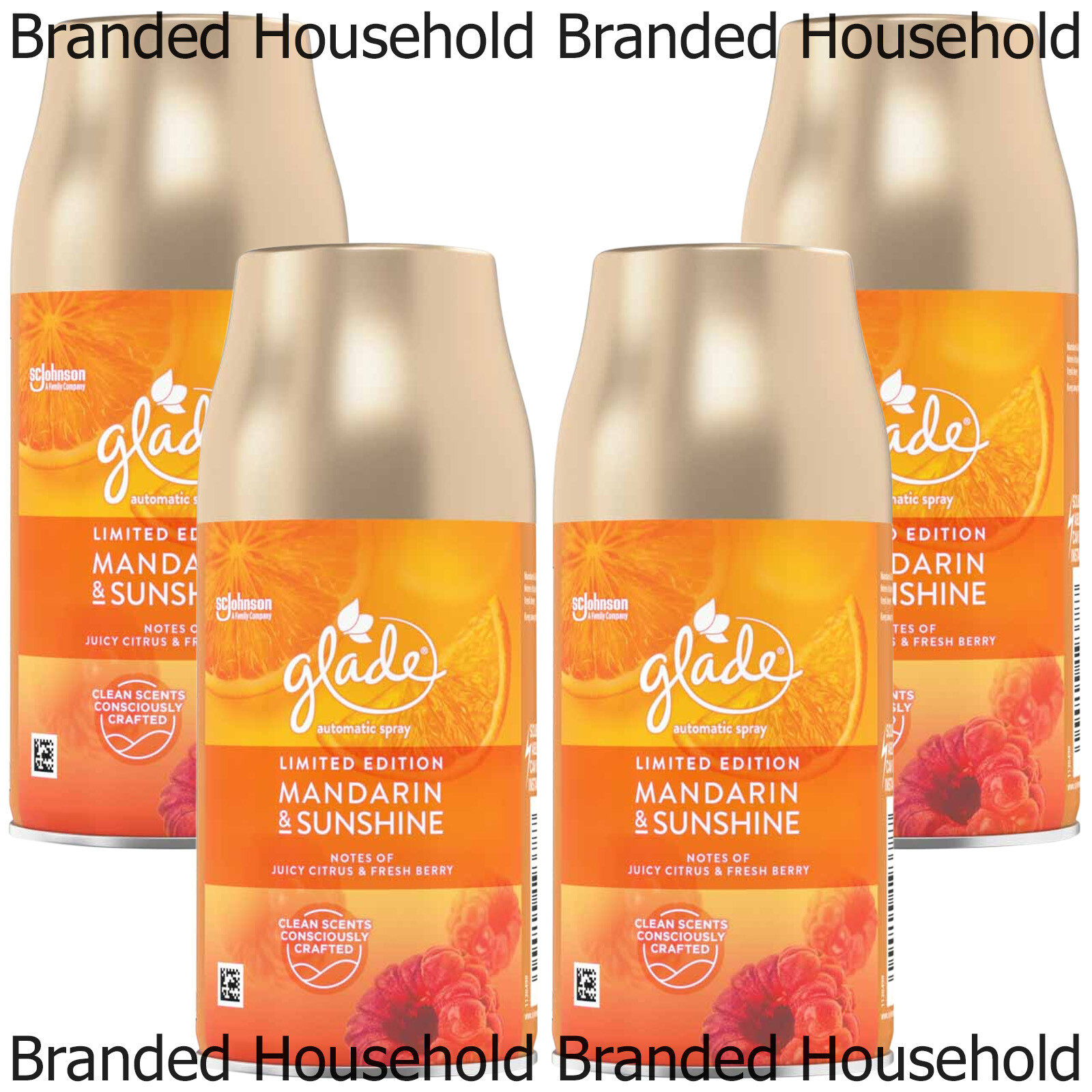 4 X GLADE AUTOMATIC SPRAY REFILLS SCENTED AIR FRESHENER CHOOSE