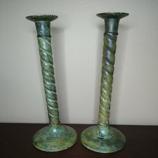 Metal Candelabra 13.5 Pillar Candle Holder For Fireplace, Mantel, Tabletop,