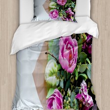 Pfingstrose Bettwäsche Set Empfindliches Blumenstrauß Foto