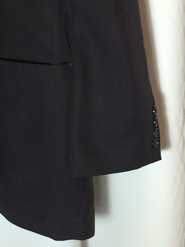 Cappotto sportivo vintage Haggar Black Label uomo taglia 46 nero tuta tre bottoni poliestere - Foto 6 di 10