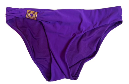 Natori NWT Purple Bikini Bottom New with Tags Gold Metal Accent S