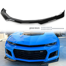 Gloss Black Front Bumper Lip Splitter Abs Fits For 16-22 Chevy Camaro 1le Style