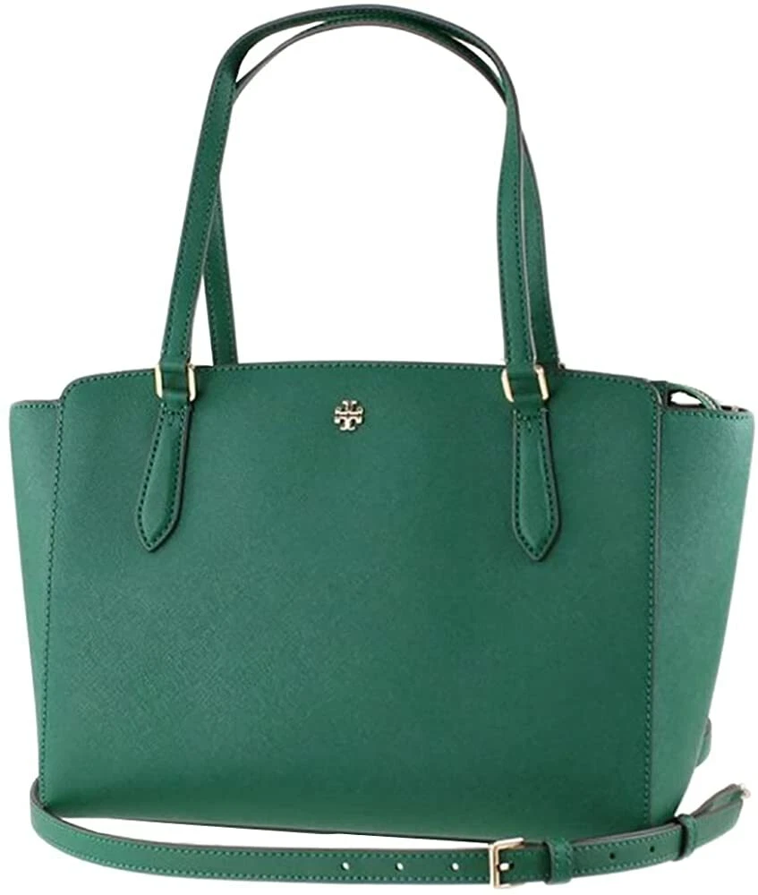 Tory Burch Emerson Mini Leather Tote in Green