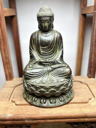 Tibet ,Buddhism ,temple,Copper ,Shakyamuni, Sakyamuni ,Amitabha Buddha ,Statue - Picture 7 of 8