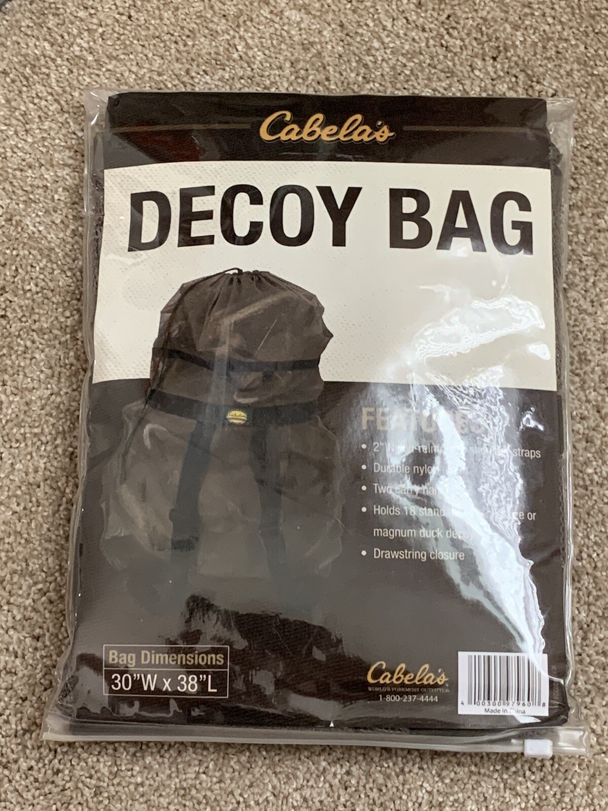 Cabelas Decoy Bag New 30”X 38” Duck Decoy Hunting Nylon Mesh Bag eBay