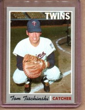 1970 TOPPS TOM TISCHINSKI # 379 (EX-EX/MT) CREASE FREE