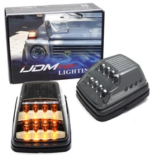 Smoked Lens Amber LED Turn Signal Lamps w/White LED Parking For Mercedes G-Class