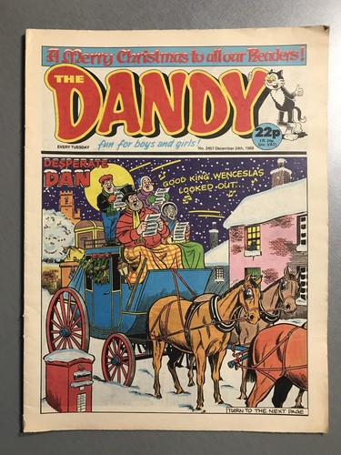 the dandy comic book #2457 vintage 24/12/88