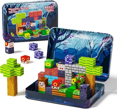 48 Piece Magnetic Building Blocks  Learning Toy for Kids