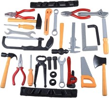 28 Pcs Kids Toy Tool Set Construction Party Supplies Plastic Pretend Play Access