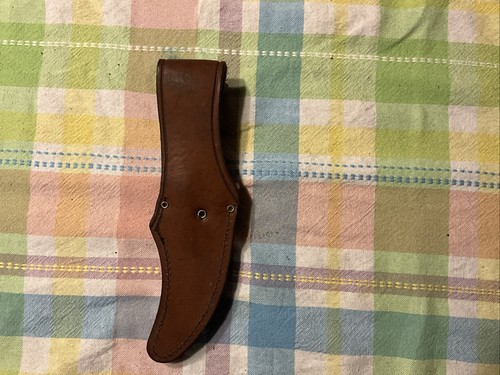 Vintage Schrade Old Timer 152 USA, Sharp Finger Hunting Knife, Leather Sheath - Picture 2 of 6