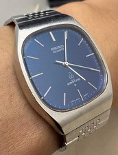 Orologio Seiko Emblem 4120-5000 Uomo Quarzo Quadrante Blu 32 x 36mm Bracciale...