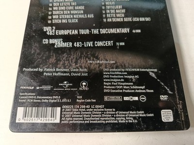 Tokio Hotel Zimmer 483 Live In Europe 2007 - Steelbook 2 X DVD +