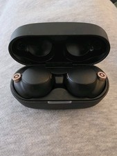Sony WF-1000XM4 Wireless Noise Cancelling Earbuds Black + Case + Red Cover