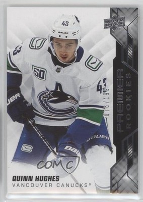 2019-20 Upper Deck Premier Rookies 76/199 Quinn Hughes #93 Rookie RC 3k4