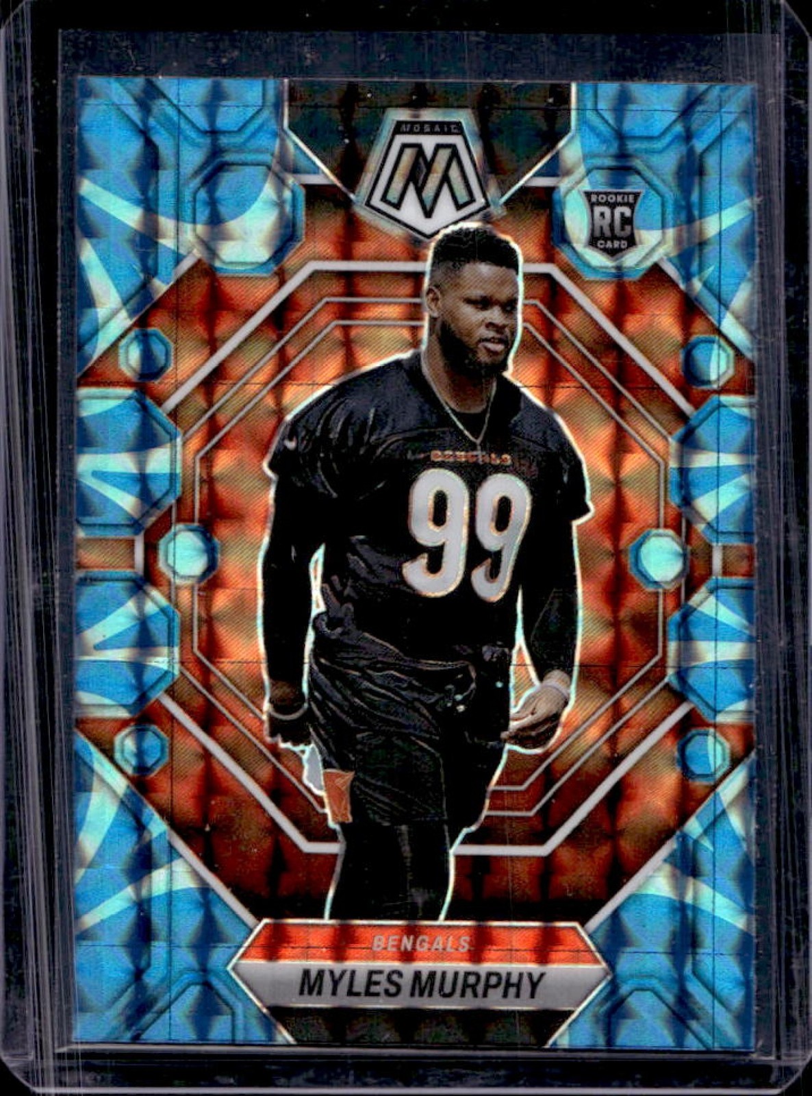 2023 Mosaic Myles Murphy RC Reactive Blue Mosaic #351 Bengals