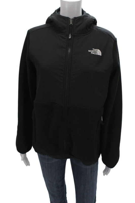 The North Face Womens Windbreaker Jacket Black High Neck Zip Size XL