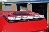 Bragan Roof Bar LED Spots Flush Leds Beacon FüR Mercedes Arocs Bigspace - Black