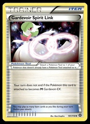 Gardevoir Spirit Link 101/114 Pokemon Card Steam Siege Uncommon Trainer LP Z15
