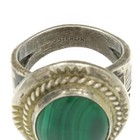 Southwest Sterling Malachite Turquoise Red Coral 2-7.75 Rings Lot of 5 #S5319-4 — photo 8