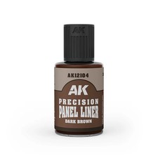 AK Interactive 12104 Dark Brown Precision Panel Liner 30ml