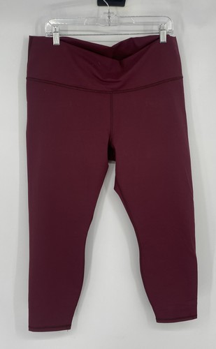 Fabletics Womens Red Elastic Waist Performance Pull-On Cropped Leggings Size 2X