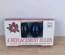 Christmas Lights Bulbs, 4 Replacement Bulbs C-7's 120 Volts