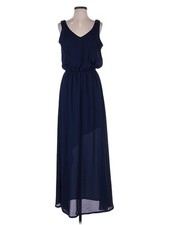 Show Me Your Mumu Women Blue Casual Dress L