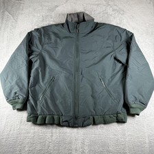 Vintage LL Bean Jacket Mens Large Green Fleece Lined Windbloc Bomber Coat 90s