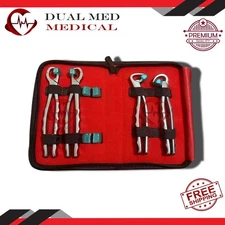 Dental Physics Tooth Extraction Pliers Standard Series Set of 4 with Protection