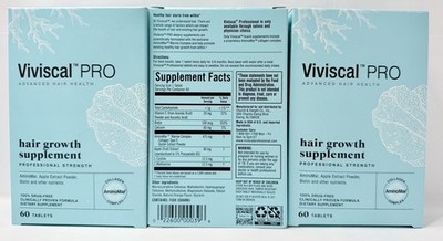 Viviscal Pro Professional Hair Growth Supplement 60 Tablets Each Lot X 3 (1/28)