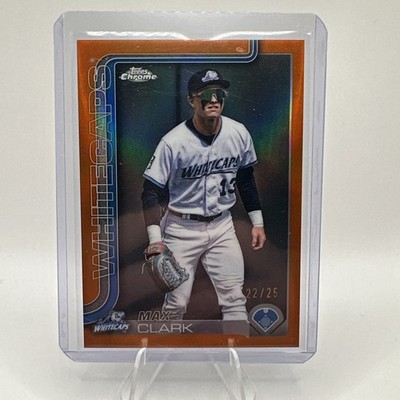 MAX CLARK 2025 Topps Pro Debut Topps CHROME Orange /25 Top Prospect Tigers