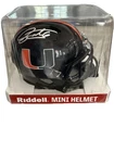 🔥 Santana Moss Miami Hurricanes Autographed Mini Helmet Beckett Authenticated