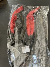 Black Furry Bunny Ears Headband Red Velvet Trim NIP Costume Accessory